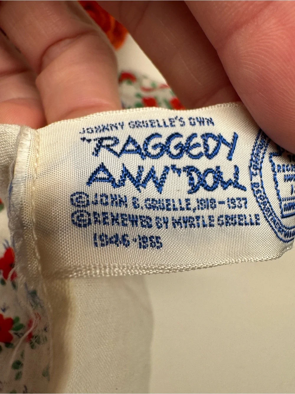 Vintage 60/ 70’s Knickerbocker Wind-Up Musical Raggedy Ann Doll Original Working